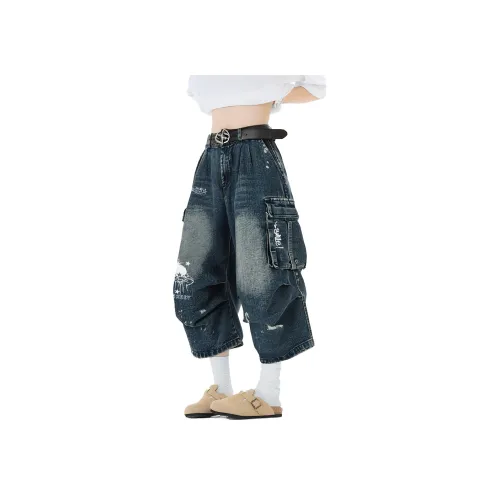 Qnxeey Синий Унисекс Джинсовые шорты