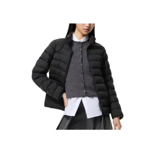 UNIQLO Хлопковый пуховик женский черный