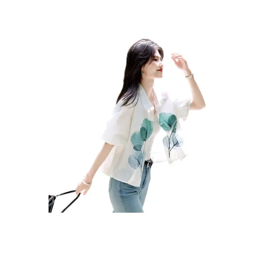 SHANGJING Белый многоцветный Женские Рубашки