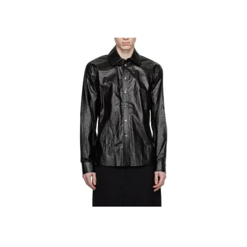 WALTER VAN BEIRENDONCK Черные Мужские Рубашки