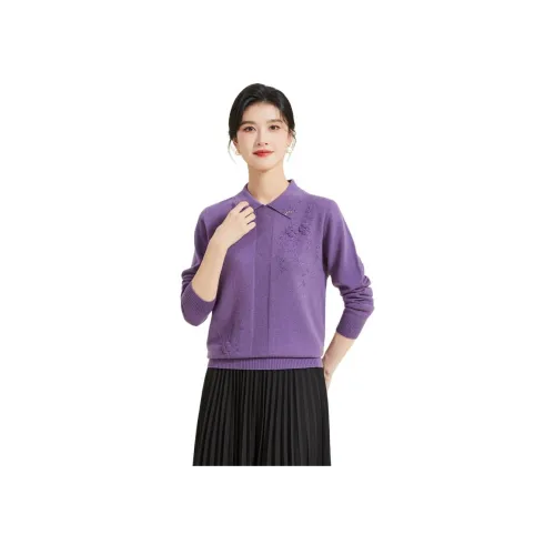 JINJU Фиолетовые Женские Свитеры