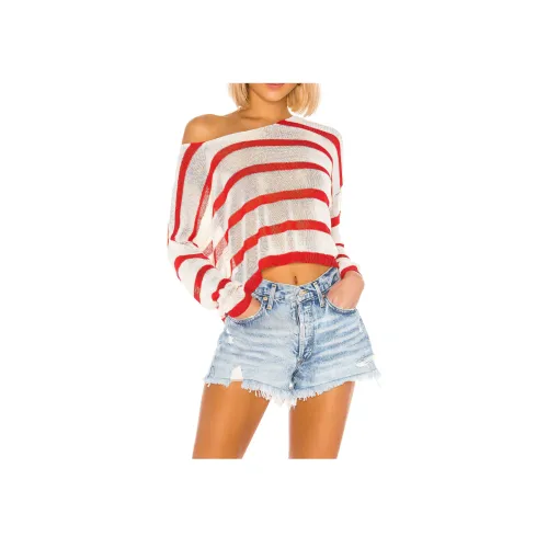 SUPERDOWN Белый и красный Женские Свитеры