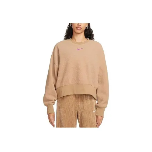 NIKE Коричневые Женские Свитшоты