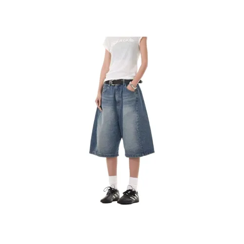 W7H1 Синий Унисекс Джинсовые шорты