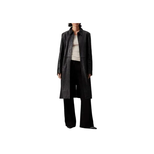 CALVIN KLEIN Пальто Европейская версия Женское Черное