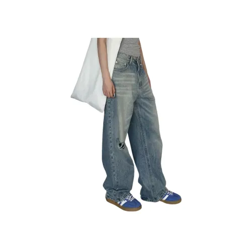 WOKXSS Синие Унисекс Джинсы