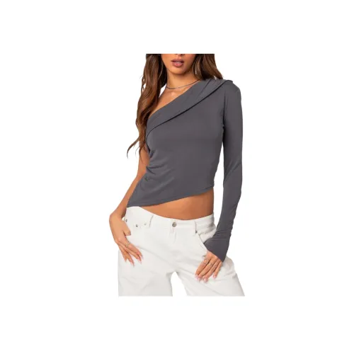 Edikted Темно-серый Женские Короткие Топы