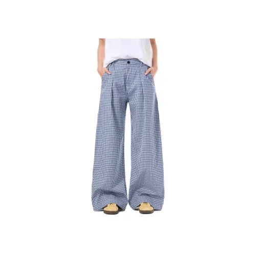 MORii Синяя клетка Унисекс Повседневные брюки