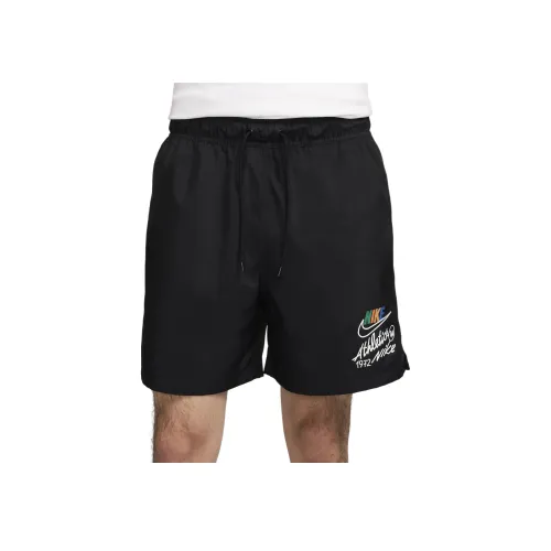 nike Club Мужские Вязаные Тканевые Flow Shorts Повседневные Шорты Мужские Черные