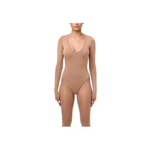 NAKED WARDROBE Коричневый Женская Йога Боди