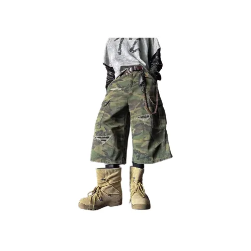 MORii Камуфляж Унисекс Джинсовые шорты