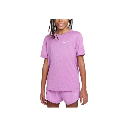 nike Dri Fit T-Shirt Фиолетовый Розовый Подростки