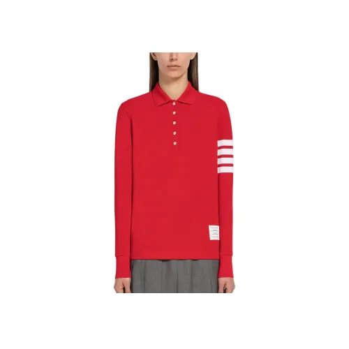 THOM BROWNE Женское Поло Красного Цвета