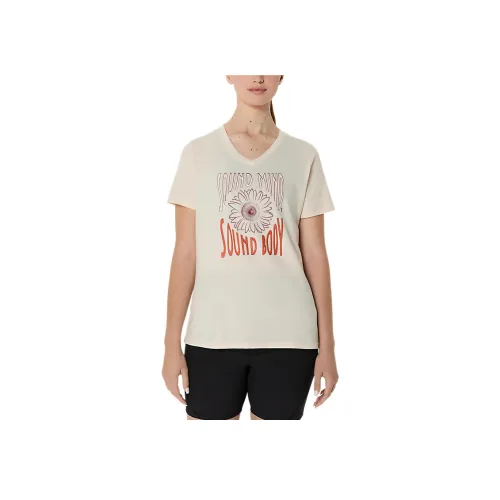 Asics SUNFLOWER Стандартная футболка женская овсяного цвета