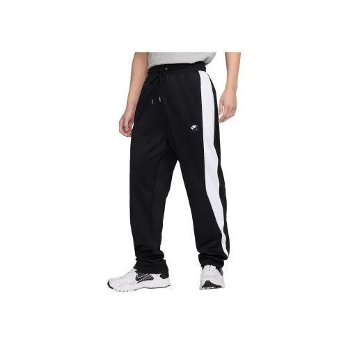 nike Мужские POLY KNIT Track Pants Вязаные Тренировочные брюки Мужские Черный Белый Белый