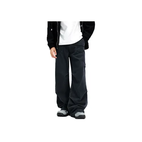 CHAORENBANG Черный Серый Цвет Унисекс Джинсы