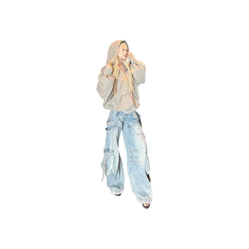 MUCCHIC Blue Women's Jeans MUCCHIC Синий Женские Джинсы