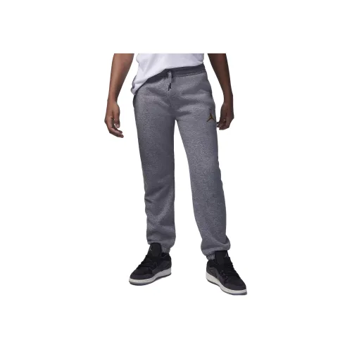 Детский Jordan Вязаные Тренировочные Штаны Детская Одежда Take Flight Black And Gold Флисовые Штаны Серый