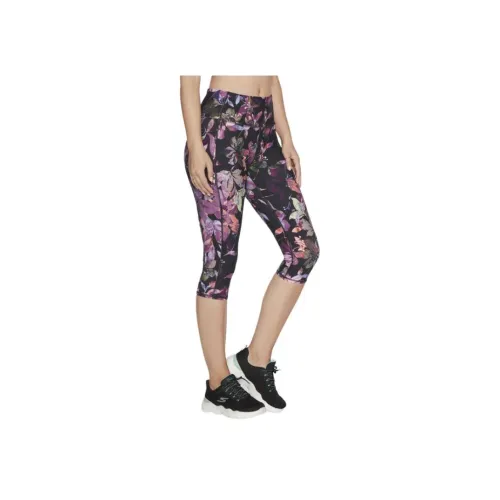 Skechers GOFLEX Ультрафиолет Capri Леггинсы Женские Черный Фиолетовый