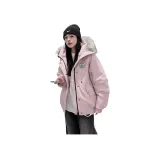 Розовый хлопковый пуховик