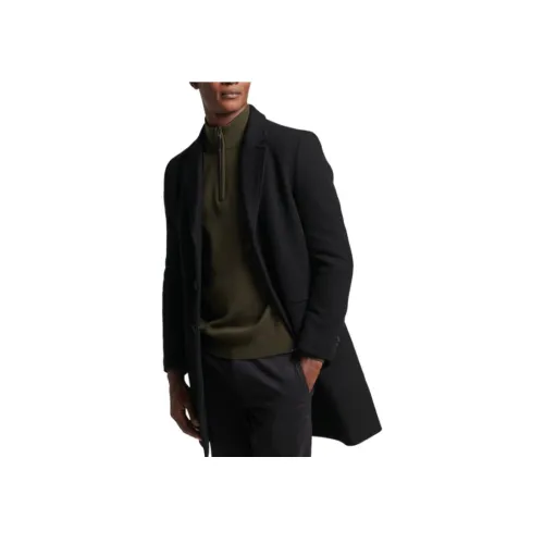 SUPERDRY Мужское пальто черного цвета