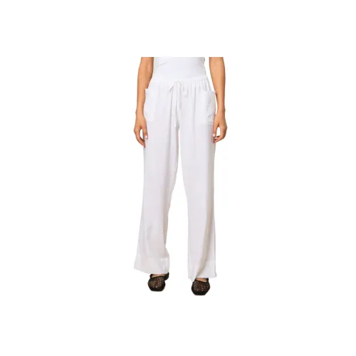 GLASSONS MID Шов Галстук Обхват талии Льняная ткань Брюки Повседневные брюки Женские