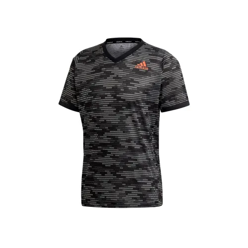 Adidas Теннис Топ Мужской Черный Оранжевый Желтый