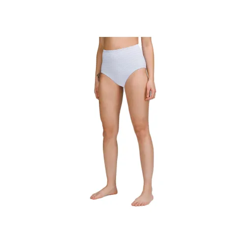lululemon Смокинг Плавки Женские Светло-Синий Полосы