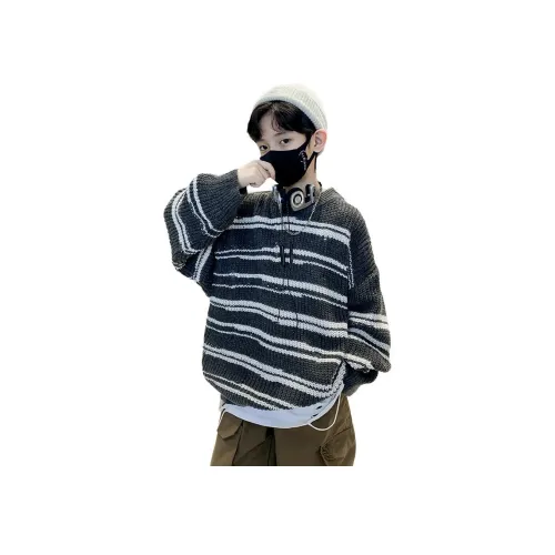 TONGGENI Свитер Черный Серый Подростки