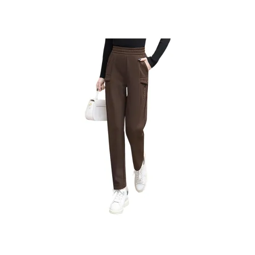 Cypress House Повседневные брюки Женские Темный кофейный