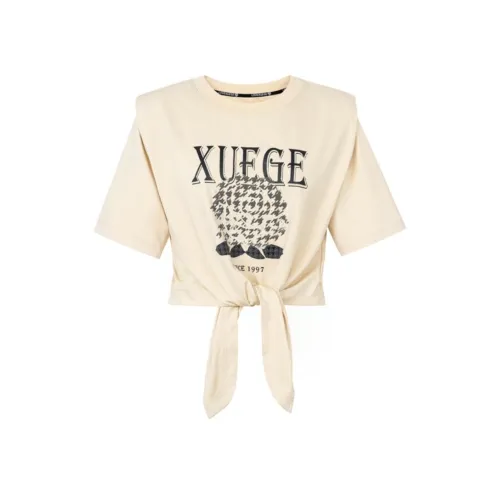 XG Светло-бежевые Женские Т-рубашки