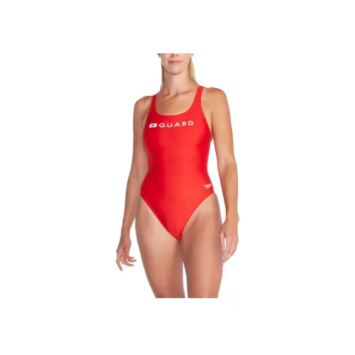 Speedo Guard Супер Pro Спина Ван-Пис Купальник Женские Красный
