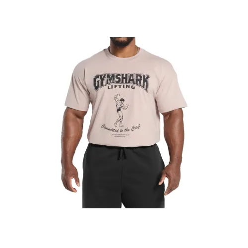 GYMSHARK Привержен к Технологии T-Shirt T-Shirt Мужской Розовый