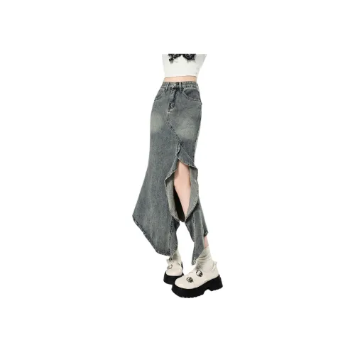 LAKESI Деним Длинный Юбка Женские