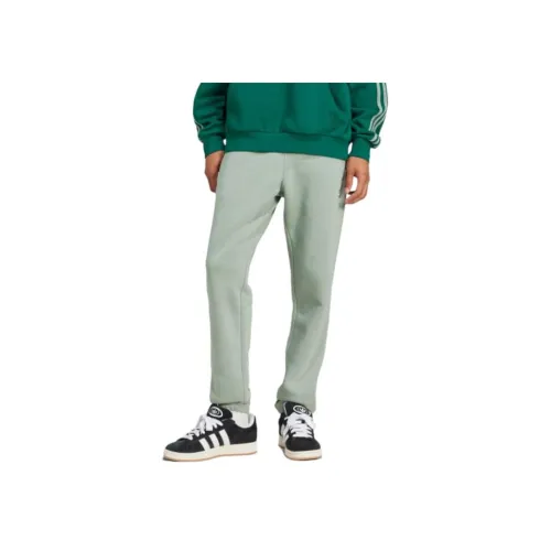 Adidas Originals Trefoil Essentials Вязаные Спортивные Штаны Унисекс Серебристо-Зеленые