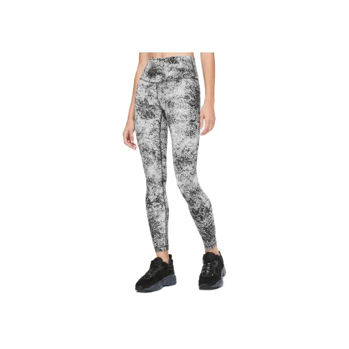 lululemon Wunder Under Спортивные брюки Женские Черный белый С принтом