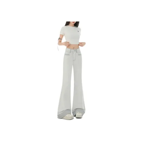 Concubine Zhu Лунный серый Женские Джинсы