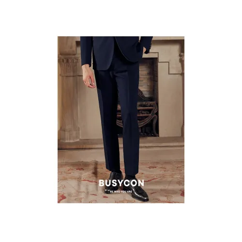BUSYCON Темно-синие мужские брюки для костюма