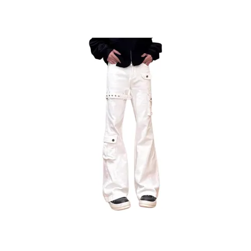 UOOHE Белые Унисекс Джинсы