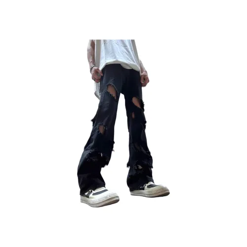 SOUL WORKER Черный Унисекс Джинсы