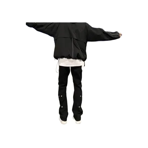 UOOHE Черные Унисекс Джинсы