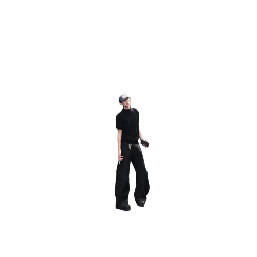 YGHOME OFFICIAL Черные Унисекс Джинсы