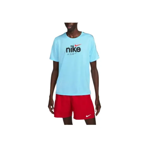nike Dri Fit MILER D.Y.E. T Рубашка Мужская Синяя