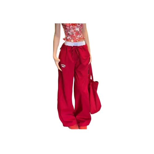 SINKACME Red Unisex Casual Pants SINKACME Красный Унисекс Повседневные Брюки