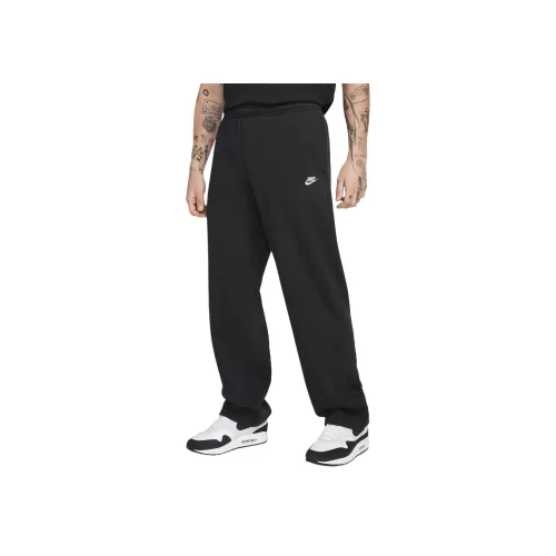 nike Club Мужские Флисовые Брюки Bungee Вязаные Тренировочные Брюки Мужские Черные