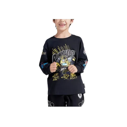 Конверс x BIANXINGJINGANG LIANMINGKUAN Т-рубашка Глубокий черный для детей 3-7 лет