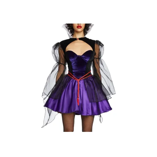 Dolls Kill Trickz N' Treatz one Bad Apple Костюм Комплект Длинный рукав Платье Женское Черное Черное