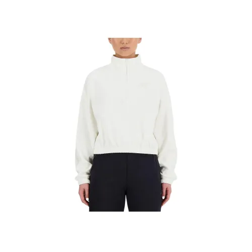 New Balance Relentless Performance Флис 1 4 Zip Толстовка Женская Sea Salt