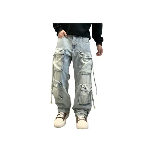 FAIRWHALE Blue Unisex Jeans