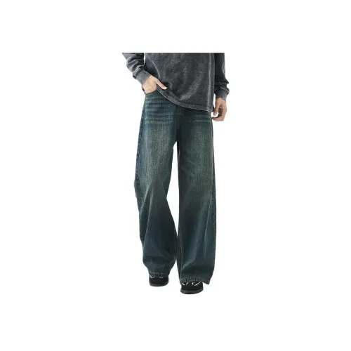 PANDA ADEVIL Винтажные синие унисекс джинсы